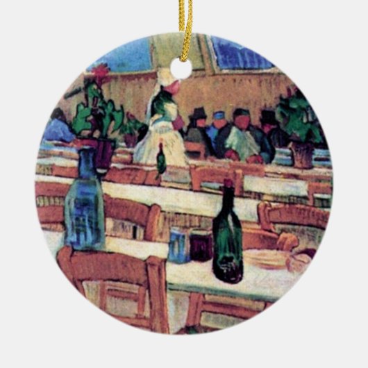 Vincent Van Gogh - Interieur van restaurant Keramisch Ornament (Voorkant)