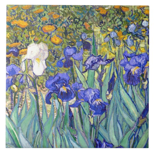 Vincent Van Gogh Iopen Floral  Fine Art Tegeltje (Voorkant)