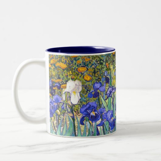 Vincent Van Gogh Iopen Floral  Fine Art Tweekleurige Koffiemok (Links)