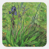 Vincent van Gogh - Iris Vierkante Sticker (Voorkant)
