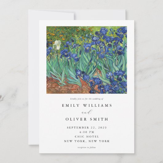 Vincent van Gogh Iriseert bloemenbruiloft Kaart (Voorkant)