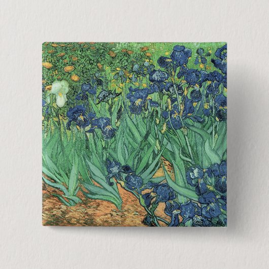 Vincent van Gogh | Irises, 1889 Vierkante Button 5,1 Cm (Voorkant)