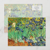 Vincent van Gogh, Irises Aankondigingskaart (Voorkant / Achterkant)
