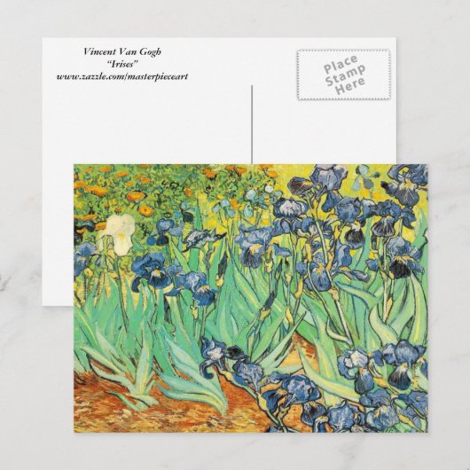 Vincent Van Gogh - Irises Briefkaart (Voorkant / Achterkant)