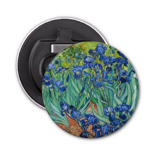 Vincent Van Gogh - Irises Button Flesopener (Voorkant)