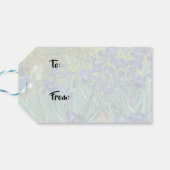 Vincent Van Gogh - Irises Cadeaulabel (Achterkant Horizontaal)