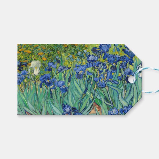 Vincent Van Gogh - Irises Cadeaulabel (Voorkant (Horizontaal))