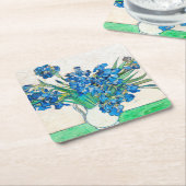 Vincent van Gogh IRISES EN ROOS paper onderzetter (Schuin)