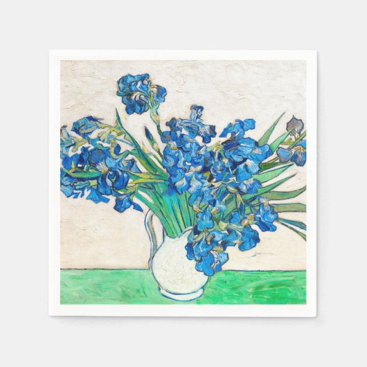 Vincent van Gogh IRISES EN ROZEN cocktailluiers Servet (Voorkant)