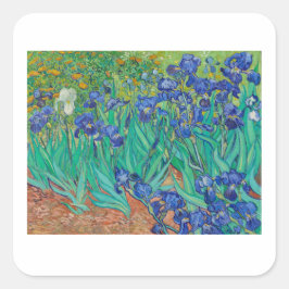 VINCENT VAN GOGH "IRISES" ENVELOPE SEAL VIERKANTE STICKER