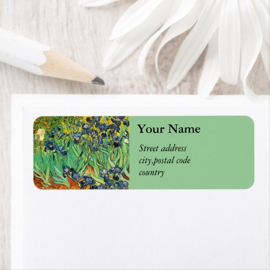 Vincent van Gogh, Irises Etiket (Insitu)