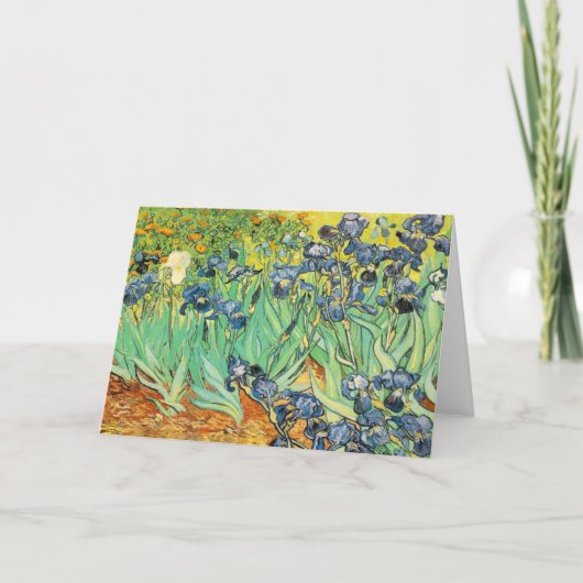 Vincent Van Gogh - Irises Feestdagen Kaart (Voorkant)