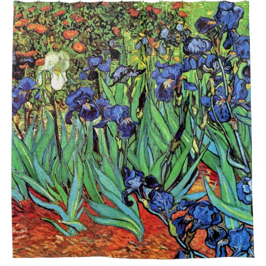 Vincent Van Gogh - Irises - Flower Lover Fine Art Douchegordijn (Voorkant)