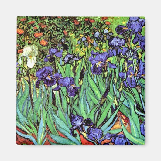 Vincent Van Gogh - Irises - Flower Lover Fine Art Magneet (Voorkant)
