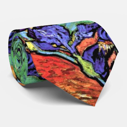 Vincent Van Gogh - Irises - Flower Lover Fine Art Stropdas (Opgerold)