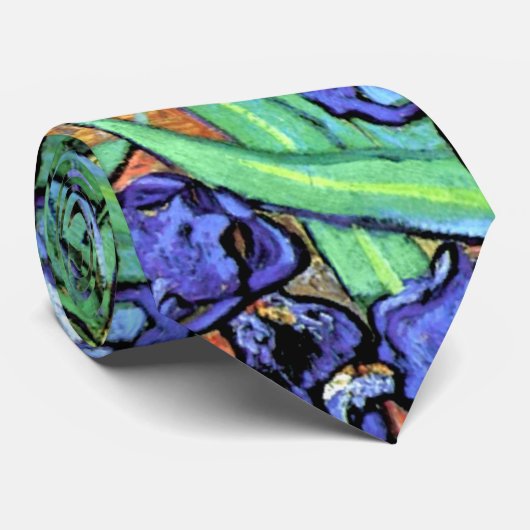 Vincent Van Gogh - Irises - Flower Lover Fine Art Stropdas (Opgerold)