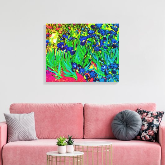 Vincent Van Gogh - Irises - Flower Lover Pop Art Canvas Afdruk (Insitu (Woonkamer))