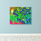 Vincent Van Gogh - Irises - Flower Lover Pop Art Canvas Afdruk (Insitu (Houten vloer))