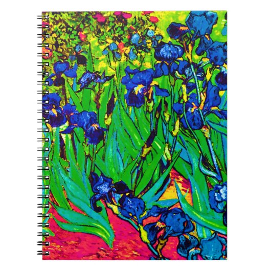 Vincent Van Gogh - Irises - Flower Lover Pop Art Notitieboek (Voorkant)