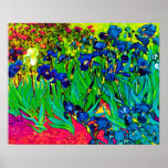 Vincent Van Gogh - Irises - Flower Lover Pop Art Poster<br><div class="desc">Olie op het canvas vanaf 1889, met prachtige paarse irissen die Van Gogh schilderde terwijl hij verbleef in de Asiel bij Saint Paul-de-Mausole in Saint-Remy, Frankrijk. Terwijl veel versies van dit schilderij de bloemen als blauw shows, hebben wetenschappers die de irissen bestuderen in een van de latere schilderijen van Van...</div>