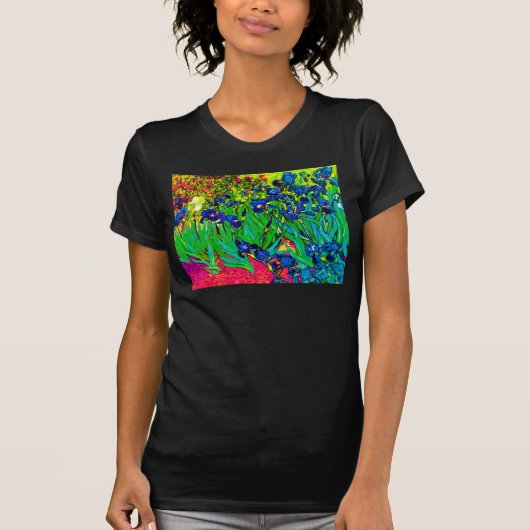 Vincent Van Gogh - Irises - Flower Lover Pop Art T-shirt (Voorkant)