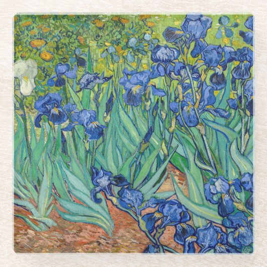 Vincent Van Gogh - Irises Glazen Onderzetter (Voorkant)