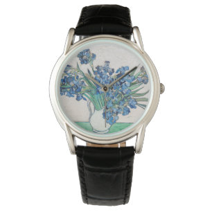 Vincent Van Gogh. Irises. Impressionisme floraal Horloge