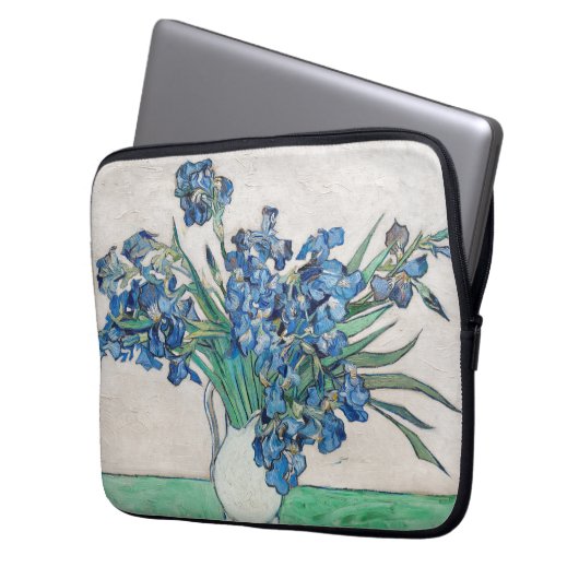 Vincent Van Gogh. Irises. Impressionisme floraal Laptop Sleeve (Voorkant Links)