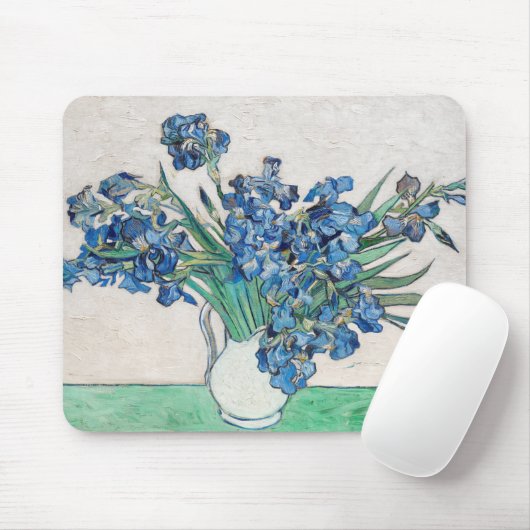 Vincent Van Gogh. Irises. Impressionisme floraal Muismat (Met muis)