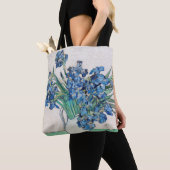 Vincent Van Gogh. Irises. Impressionisme floraal Tote Bag (Dichtbij)