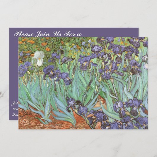 Vincent van Gogh - Irises Kaart (Voorkant / Achterkant)