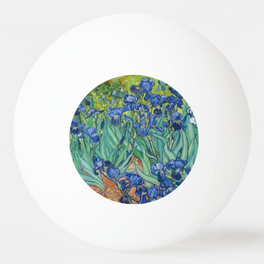 Vincent Van Gogh - Irises Pingpongbal (Achterkant)