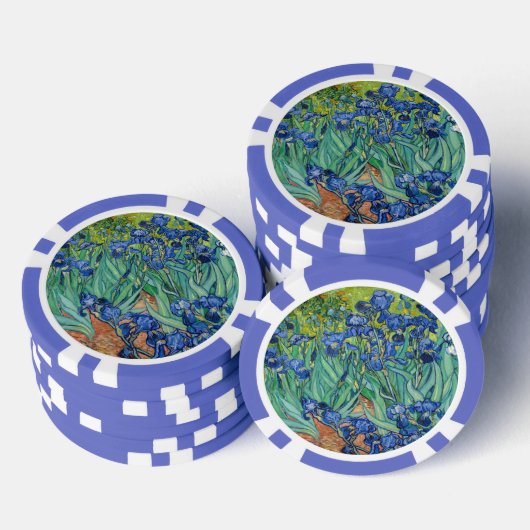 Vincent Van Gogh - Irises Poker Chips (Opstapeling)