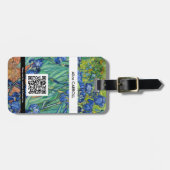 Vincent Van Gogh - Irises - QR-code Bagagelabel (Voorkant horizontaal)