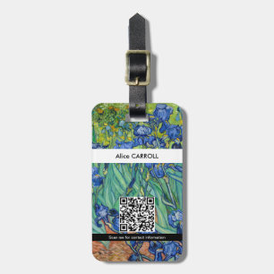 Vincent Van Gogh - Irises - QR-code Bagagelabel