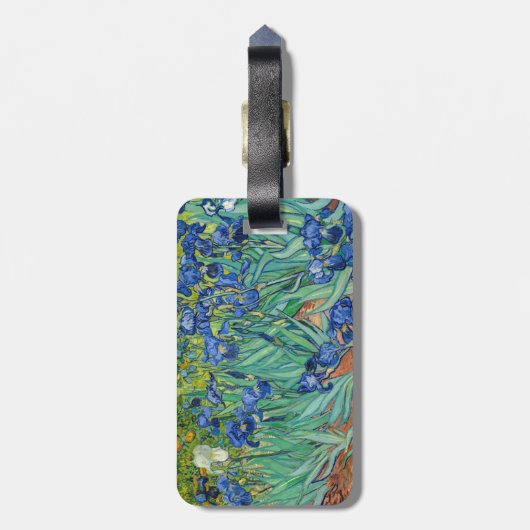 Vincent Van Gogh - Irises - QR-code Bagagelabel (Achterkant verticaal)