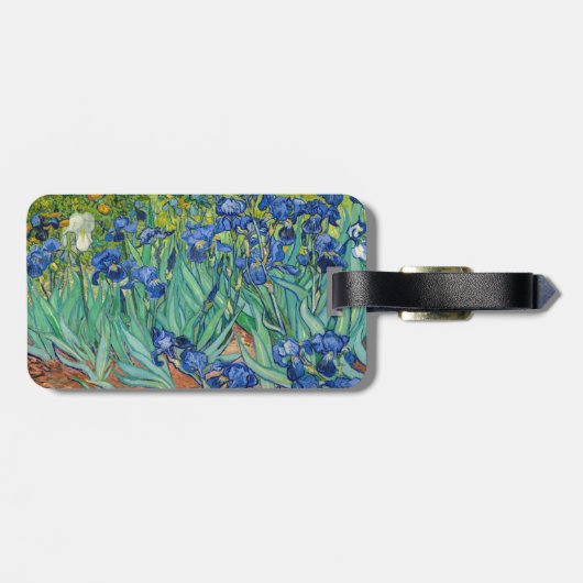 Vincent Van Gogh - Irises - QR-code Bagagelabel (Achterkant horizontaal)