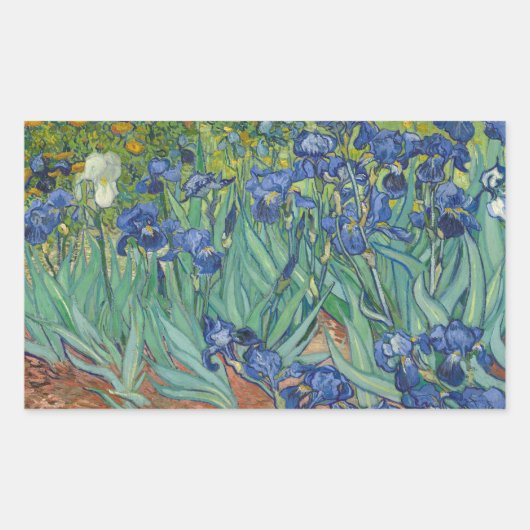 Vincent van Gogh - Irises Rechthoekige Sticker (Voorkant)