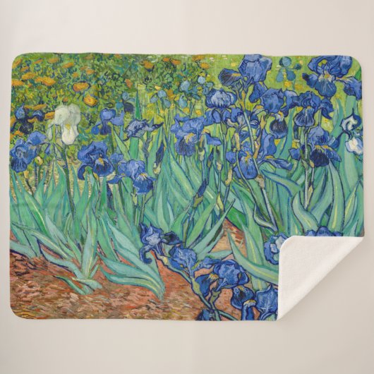 Vincent Van Gogh - Irises Sherpa Deken (Voorkant (horizontaal))