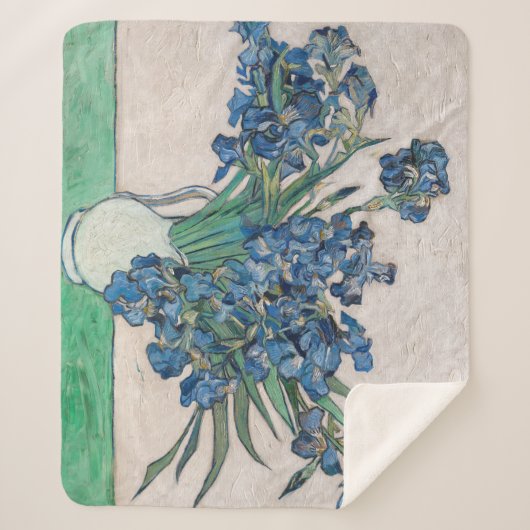 Vincent van Gogh - Irises Sherpa Deken (Voorkant)