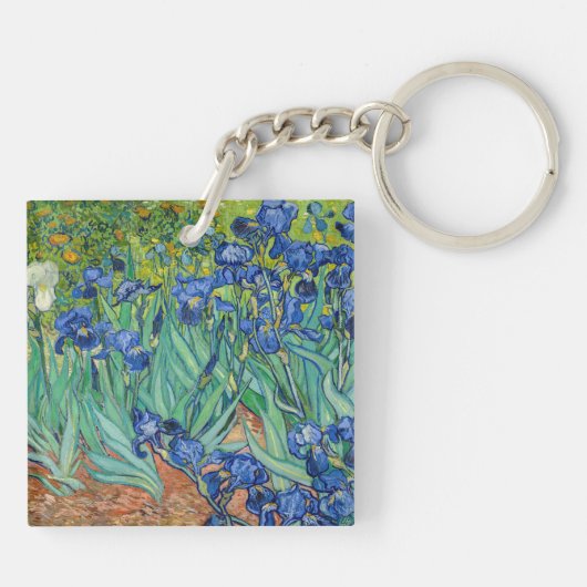 Vincent Van Gogh - Irises Sleutelhanger (Achterkant)