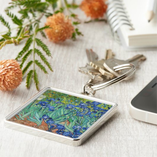 Vincent Van Gogh - Irises Sleutelhanger (Zijkant)