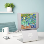 Vincent Van Gogh - Irises Sticker (Laptop op bureau)