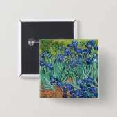 Vincent Van Gogh - Irises Vierkante Button 5,1 Cm (Voorkant /achterkant)