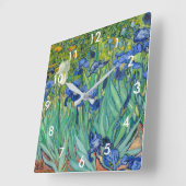 Vincent Van Gogh - Irises Vierkante Klok (Hoek)