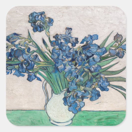 Vincent van Gogh - Irises Vierkante Sticker (Voorkant)