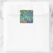 Vincent Van Gogh - Irises Vierkante Sticker (Tas)
