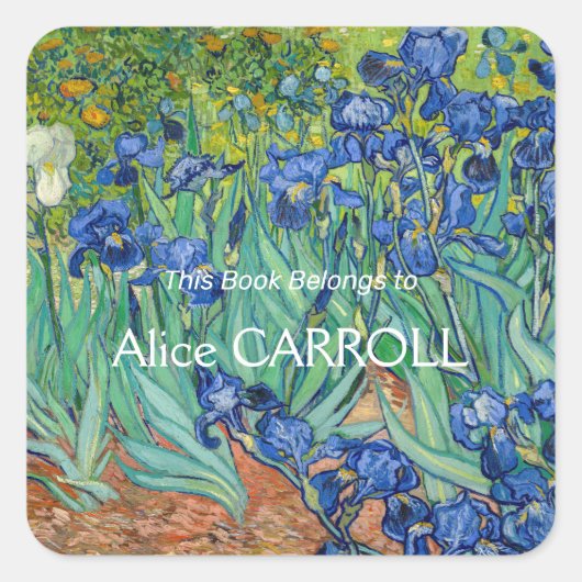 Vincent Van Gogh - Irises Vierkante Sticker (Voorkant)