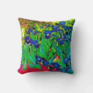 Vincent Van Gogh - Irissen - Bloemenliefhebber Pop Kussen