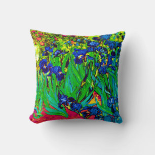 Vincent Van Gogh - Irissen - Bloemenliefhebber Pop Kussen
